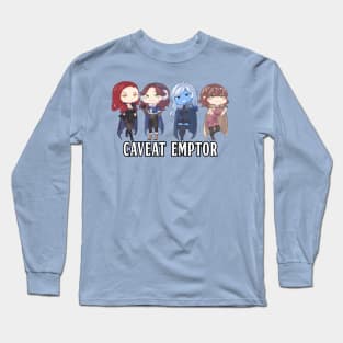 Chibi Caveat Emptor Long Sleeve T-Shirt